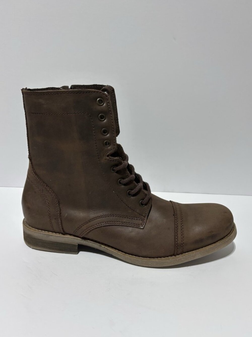 Steve Madden Men’s Troopah Brown Combat Boots, Size 12 D